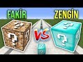 ZENGİN VS FAKİR ŞANS BLOKLARI PARKUR CHALLENGE - Minecraft