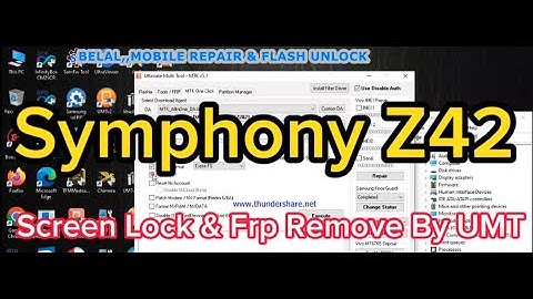 Symphony Z42 Pin Pattern Password & FRP Unlock By(UMT)
