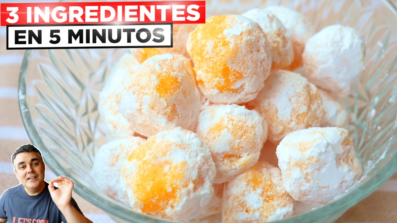 3 INGREDIENTES y en 5 MINUTOS 🍩😍 Postre súper fácil 😋 Yemas de Santa Teresa.