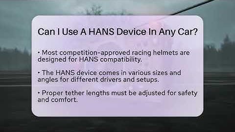 Can I Use A HANS Device In Any Car? - High Stakes Jobs