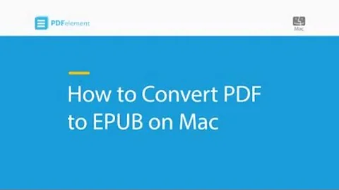 How to Convert PDF to EPUB on Mac (compatible with macOS 10.14 Mojave)