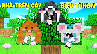 SAMMY THỬ THÁCH 24H XÂY NHÀ SIÊU TÍ HON TRÊN CÂY CÙNG HỘI CHỊ EM TRONG LÀNG HERO TEAM MINECRAFT