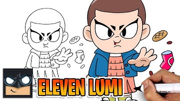 How to Draw Eleven Lumi | Brawl Stars X Stranger Things