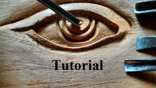 |wood carving eyes tutorial|wood working|UP wood art|wood design|