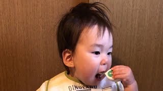 1歳6ヶ月boyの朝ごはんの様子👦🥣ママのやる気が出ない日の朝ごはん🍚☀️