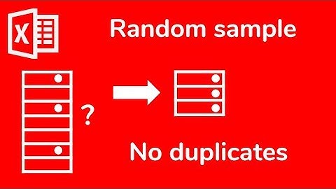 Excel Formula: How to pick a random sample from a list (no duplicates) - Doctor Excel #018