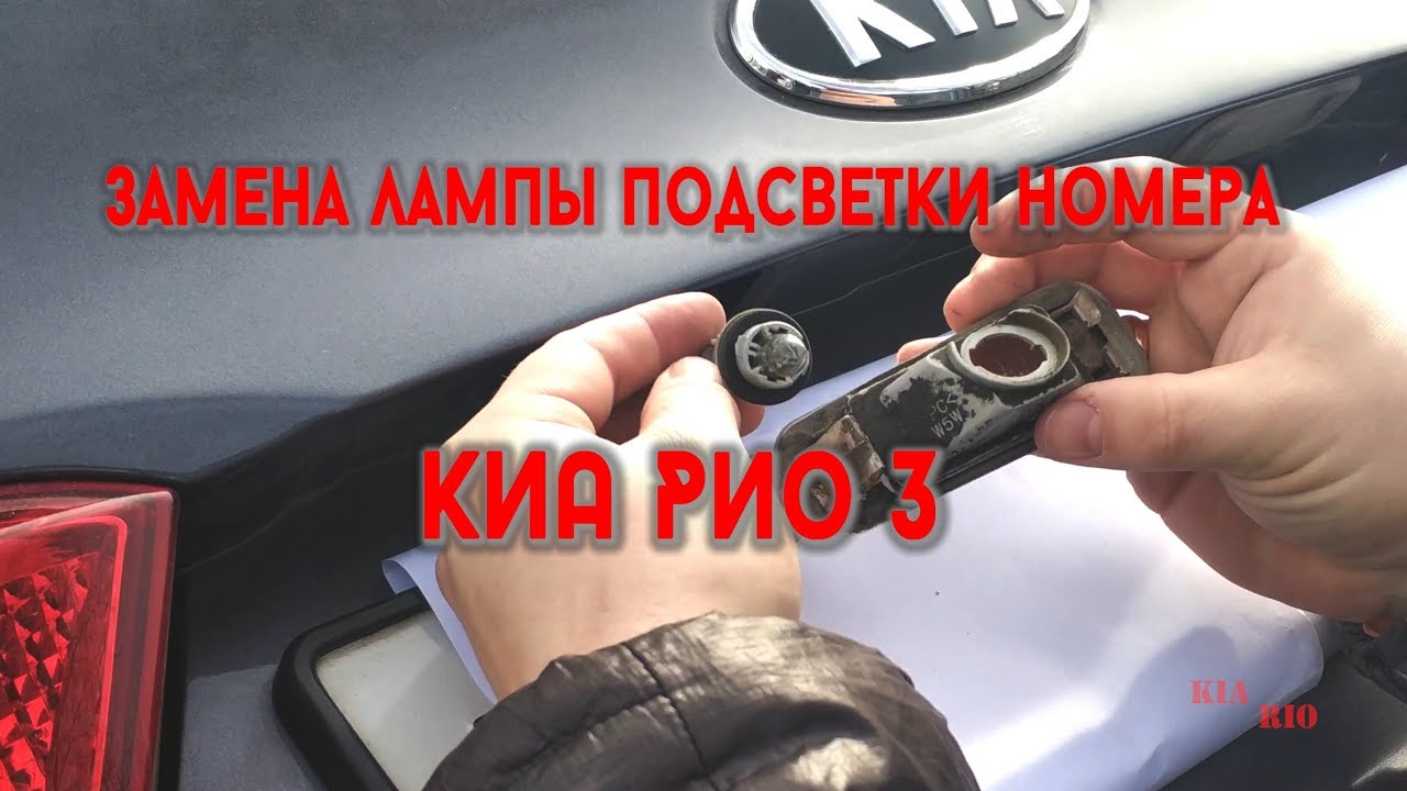 Замена лампочек подсветки номера Kia Cerato 2 - KIA Cerato (2G), 1,6 л, 2010 год