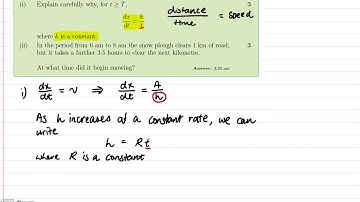 Mathematics Advanced - Rates of Change - 2000 HSC Question 10