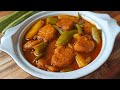 Daler bora diya jinger jhol | Ridged Gourd Curry With Lentil Dumplings