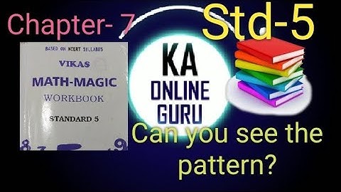STD-5#Subject-Maths#Chapter-7#Can You SeeThe Pattern#Qno.1, 3,4#Pageno.89to94#EnglishMedium#workbook
