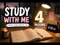 STUDY WITH ME LIVE- 4 HOURS | Pomodoro(50/10) | Deep Focus
