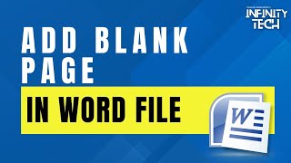 How to Insert a Blank Page in Word; Add Blank Page; Add New Page
