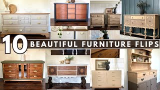 10 INSPIRING FURNITURE FLIPS | DIY BEAUTIFUL FURNITURE MAKEOVERS