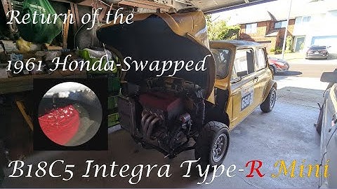 Ran When Parked: 1961 Austin Mini w/ B18C5 Honda Integra Type-R Engine Swap - First Start