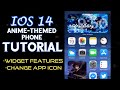 IOS 14 | Full ANIME Themed iPhone Tutorial | How to Change App Icons and Use Widget Feature + TIPS