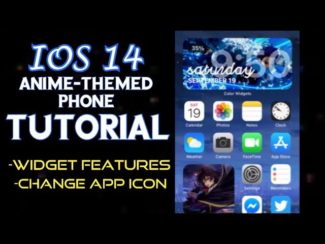 Ios 14 Full Anime Themed Iphone Tutorial How To Change App Icons And Use Widget Feature Tips Youtube