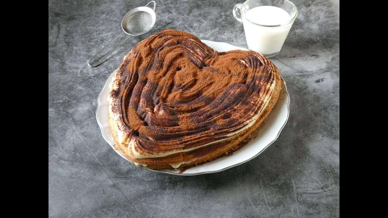 CUORE AL TIRAMISÙ (TORTA SAN VALENTINO)/ TIRAMISÙ HEART/ CORAZÓN DE TIRAMISÚ #sanvalentin