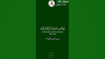 الله نور السموات والأرض//الشيخ ماهر المعيقلي #ماهر_المعيقلي #القارئ #دويتو  #explore #live #أعجاب