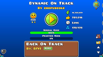 Geometry Dash Dynamic On Track by crepuscole [Hard]