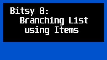 Bitsy 8: Interactions: Branching List using Items