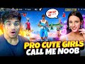 Pro cute girls call me noob     1 vs 4     free fire max