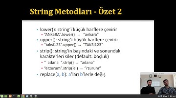Hakkıyla Programlama 11 - String Metodları (Python)