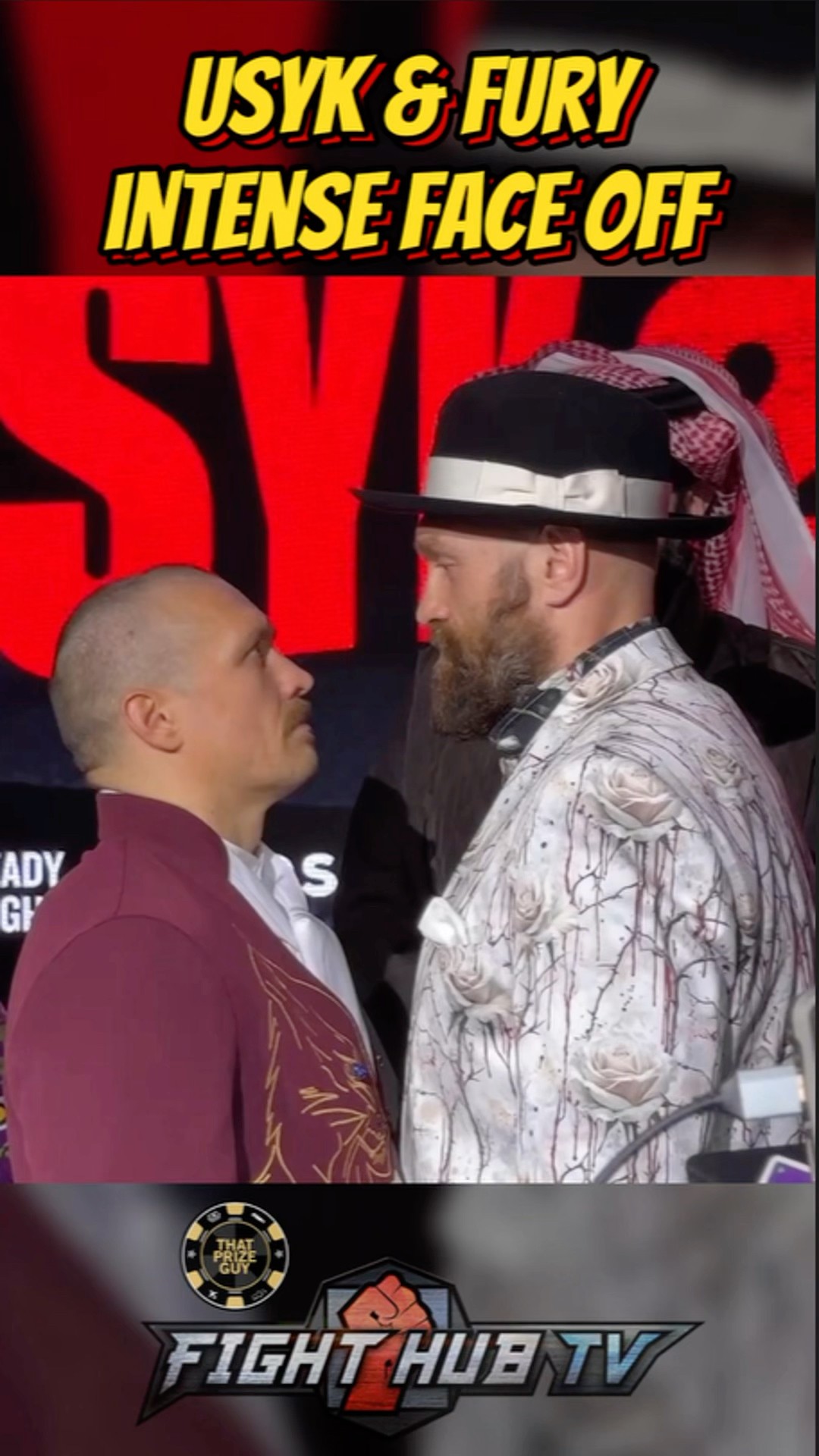 Tyson Fury STARES DOWN Oleksandr Usyk at Final Presser!