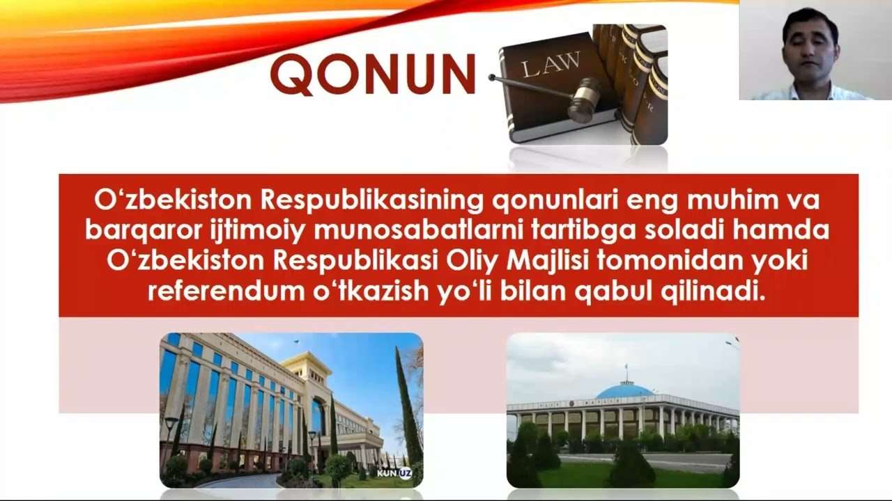 1-mavzu. Normativ-huquqiy hujjatlar tushunchasi va turlari.