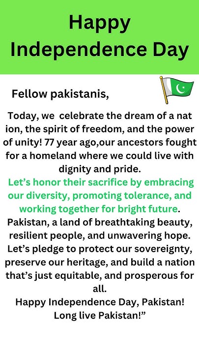 short speech about american independence day