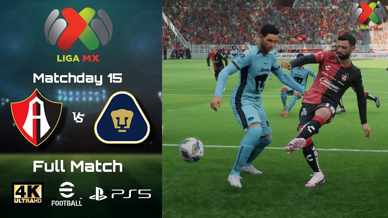 Atlas FC vs Pumas - Liga MX - MD15 - EFOOTBALL2025 | PS5 [4K60] - YouTube