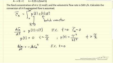 Conversion for a Reactor with Segregated Flow