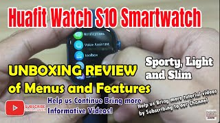 Huafit Watch S10 Smartwatch - Unboxing Review of Menus and Features