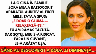 Download Lagu La Cină, Sora Mea A Râs De Aparatul Auditiv Al Fiicei. Tata A Zis: \ MP3