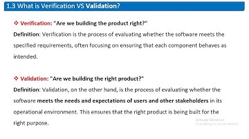 Video(5) : Validation VS verification Terms