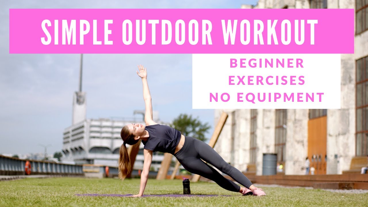 10 MIN Simple Outdoor Workout with Stretching and Beginner Exercises