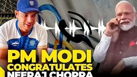 PM MODI speaks to NEERAJ CHOPRA  after silver 🥈 win in Paris Olympic javelin final #parisolympics
