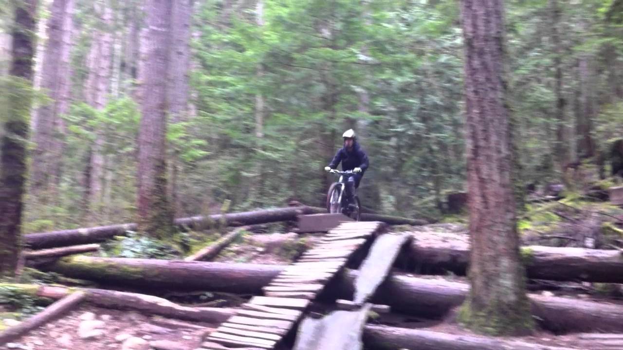 Downhill mountain bike gap jump, mt seymour, vancouver YouTube