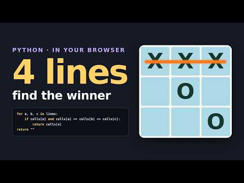 Tic-Tac-Toe in Python: 4 Lines That Find the Winner