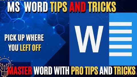Ms Word Tips and Tricks - Jump to a specific Slide / Master Microsoft word Powerful Tips