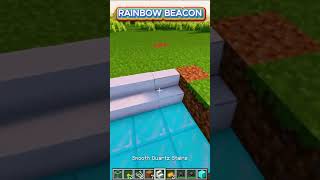 HOW TO BUILD A RAINBOW BEACON🌈 #minecraft #shorts #viral #trending