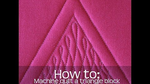 How To: Machine Quilt a Triangle Quilt Block