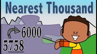 Round to Nearest Thousands: Numbers up to 10 000: Math Brain Break