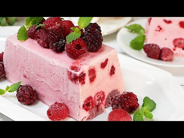 卵を使わないアイスクリームケーキ ラズベリーのセミフレッド Semifreddo Recipe Egg Free Ice Cream Youtube