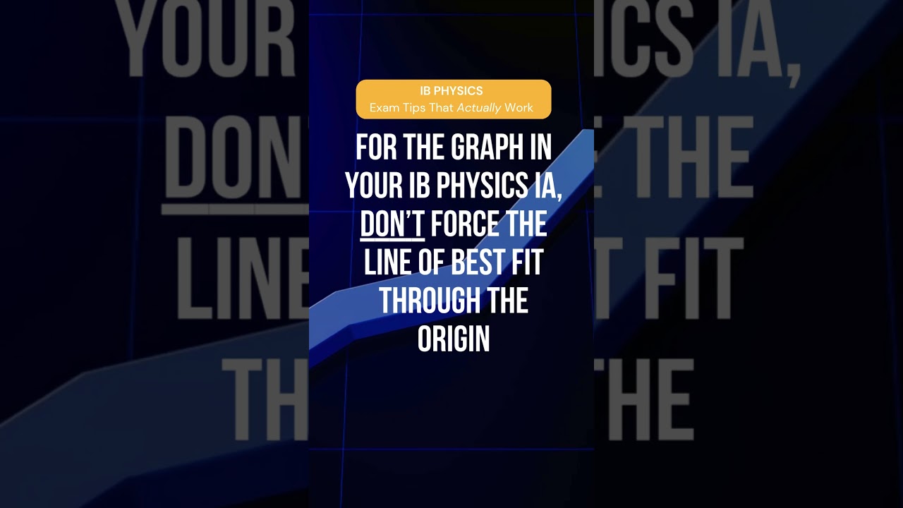 IB Physics IA Graph Tips: Avoid a Forced Origin