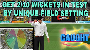 WCC2 How to take wicket in test in new 2017 version, using unique field setting ( ENGLISH SUBTITLE )