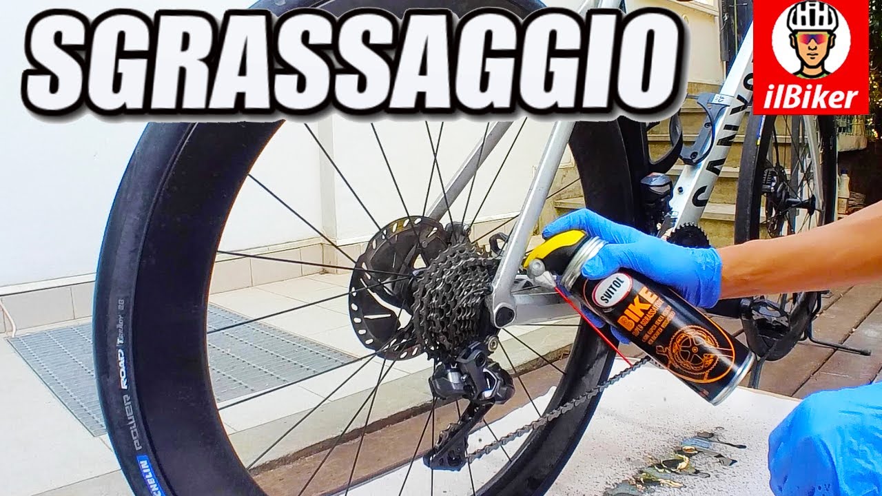 SGRASSAGGIO TRASMISSIONE  Pulizia catena bici 
