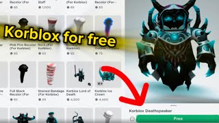 How to get korblox for free + 2 limited items