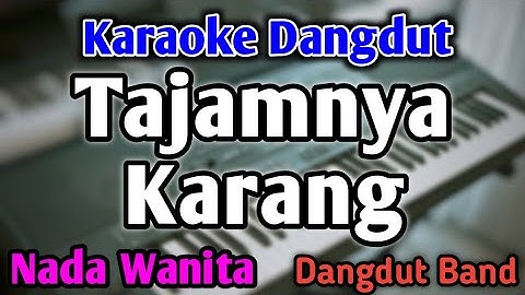 TAJAMNYA KARANG - KARAOKE || NADA WANITA CEWEK || Dangdut Band || Mansyur S