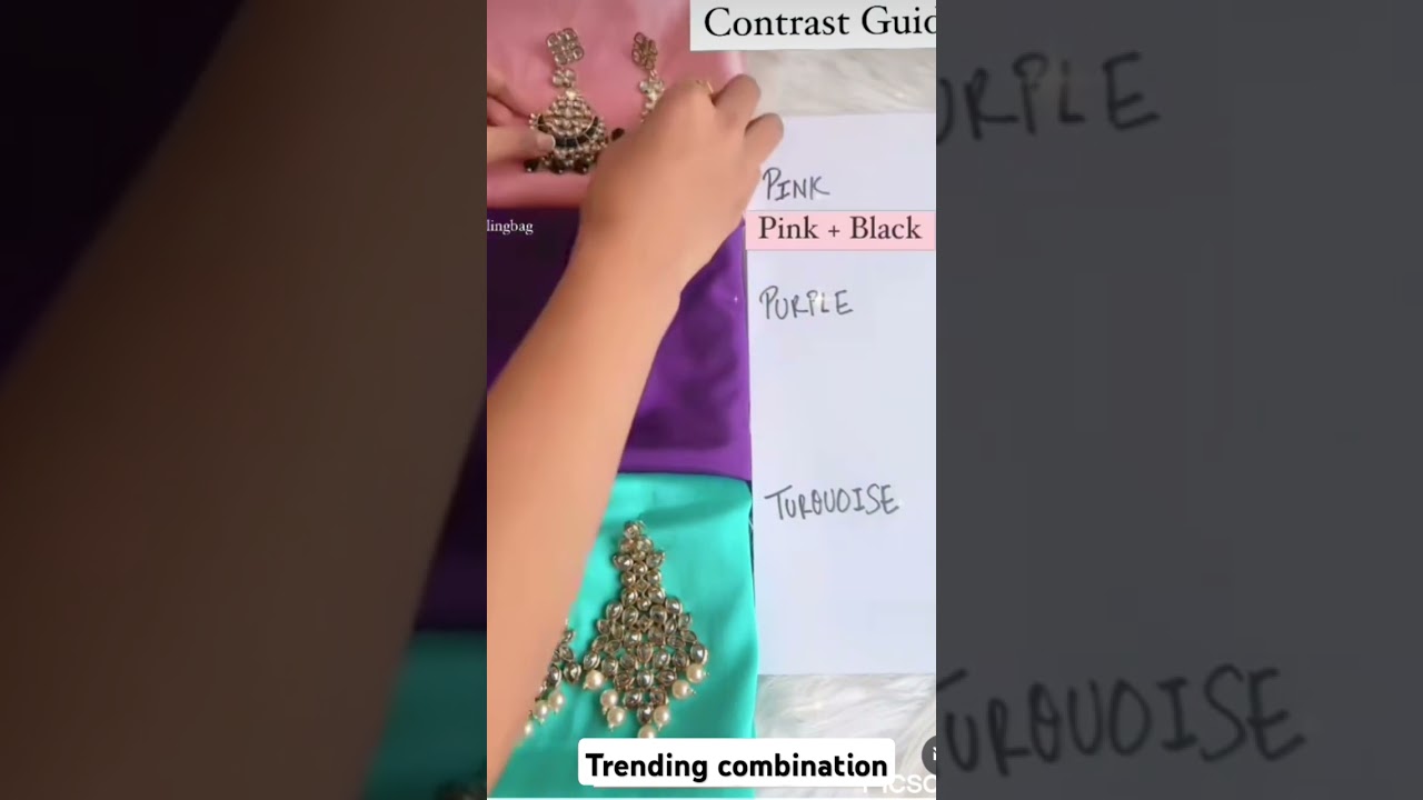 Colour combination earring colour contrast jewellery 