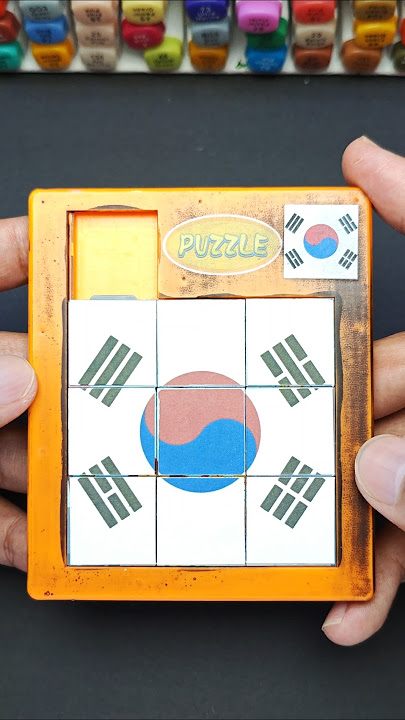 Making Korea 🇰🇷 Cardboard crafts games puzzle eassy